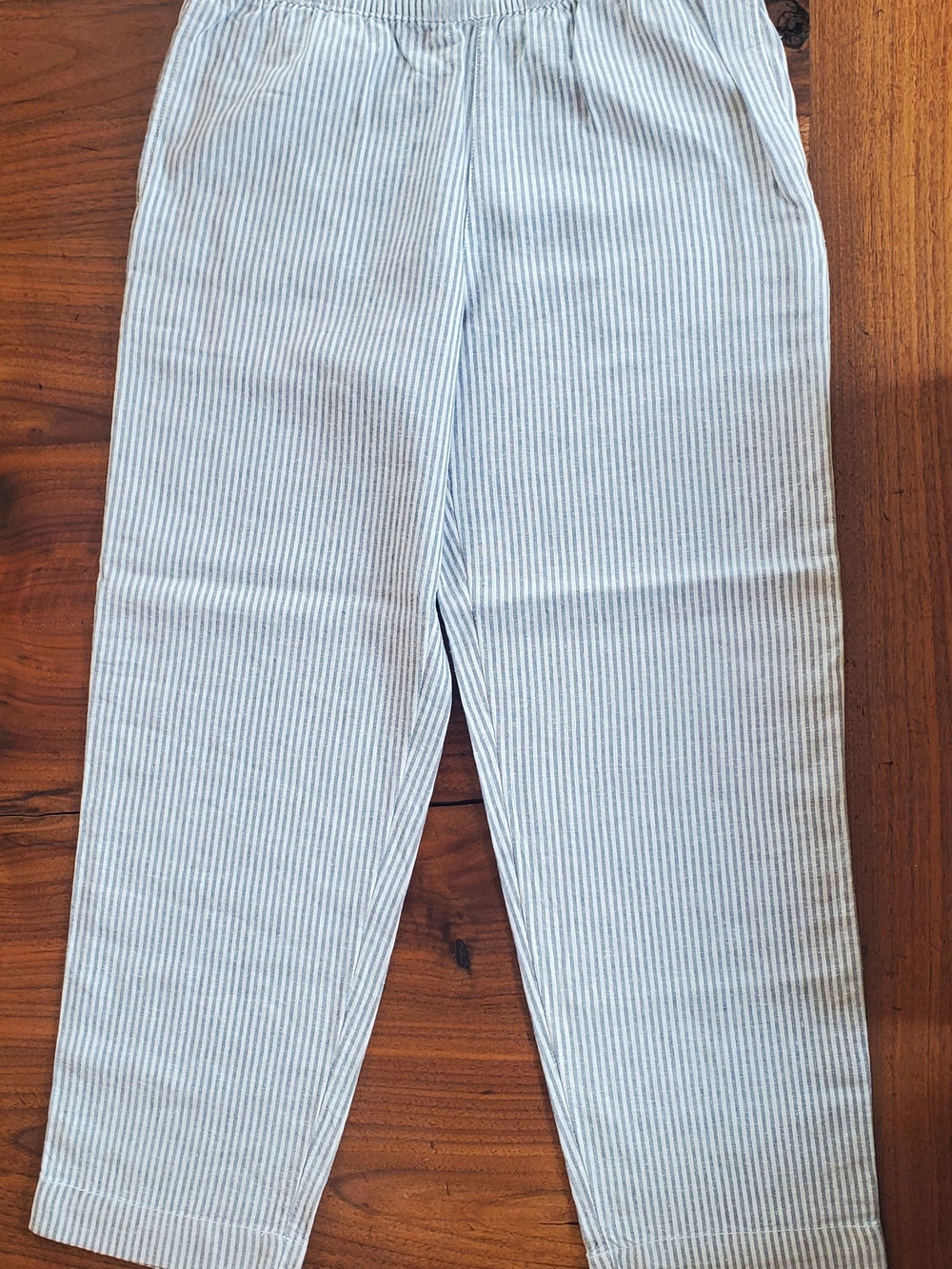 Old Navy Linen High Rise Straight Striped Pants Size M